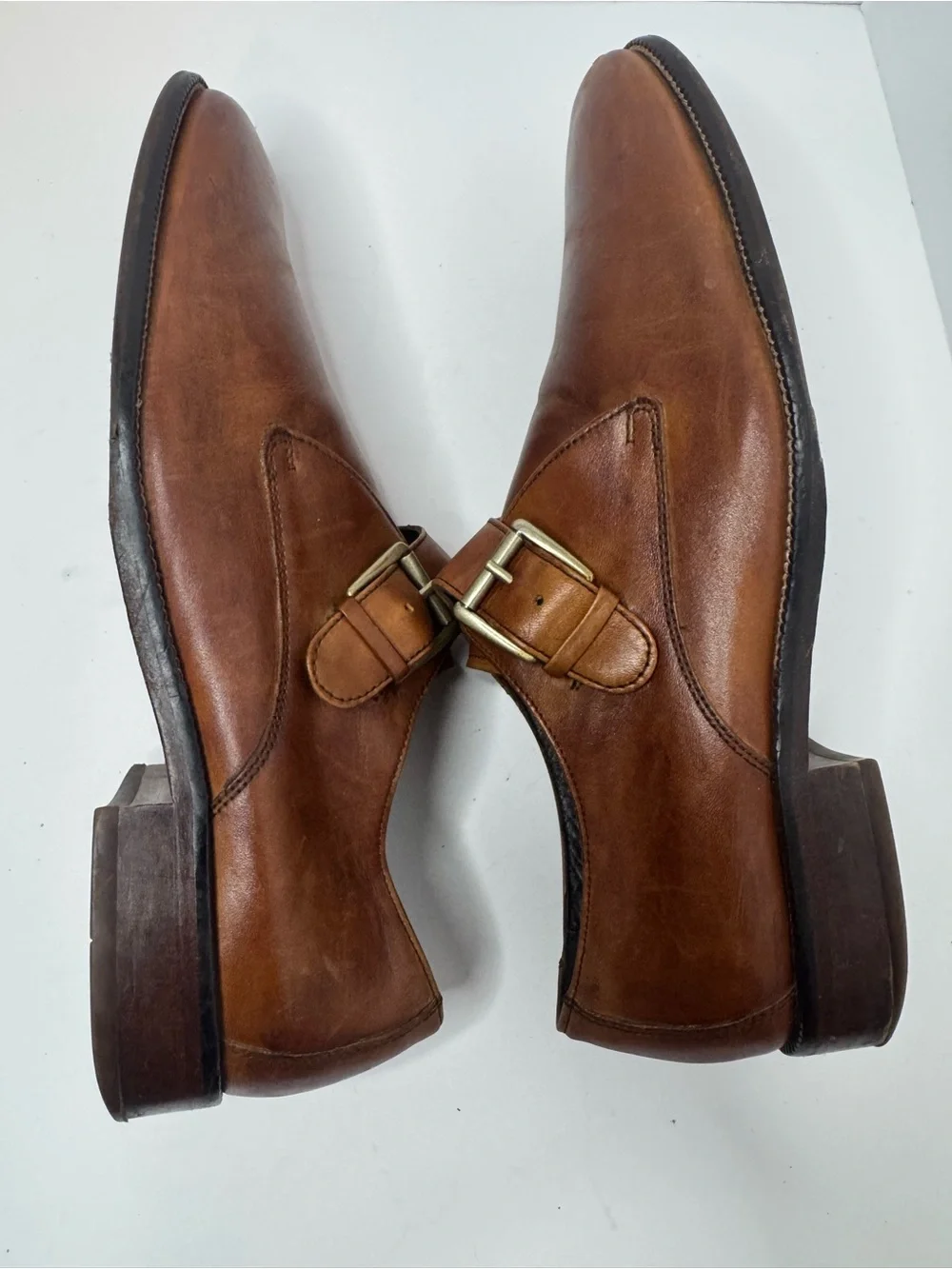 Cole Haan Brown Leather Single Monk Strap Men's Shoes Size 9M